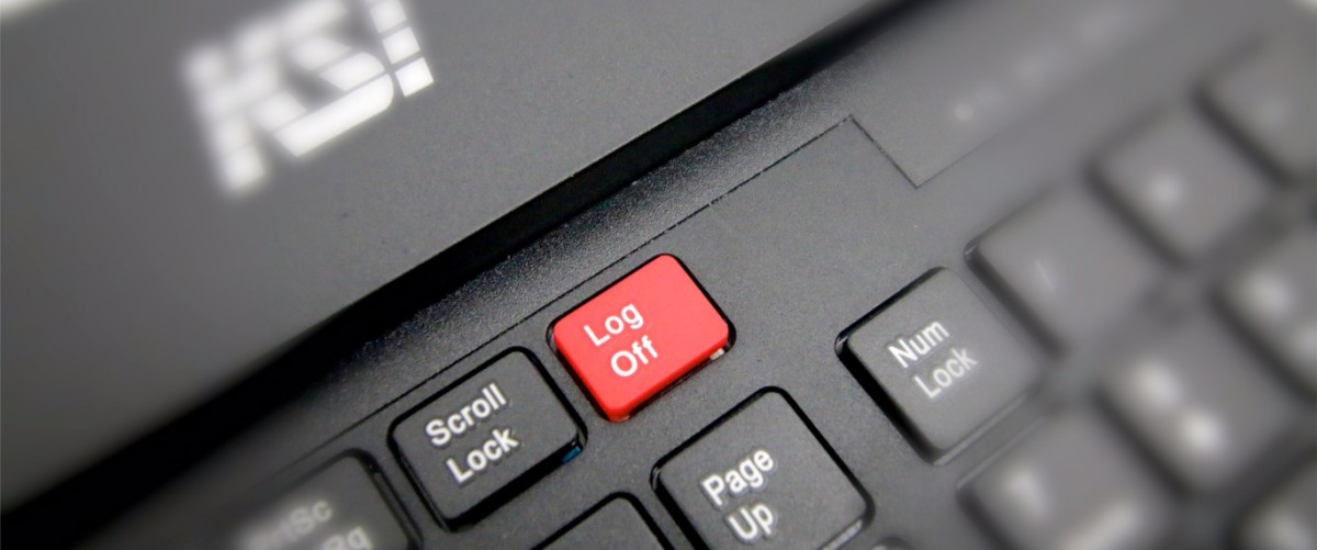 KSI-1700 series keyboard log off key