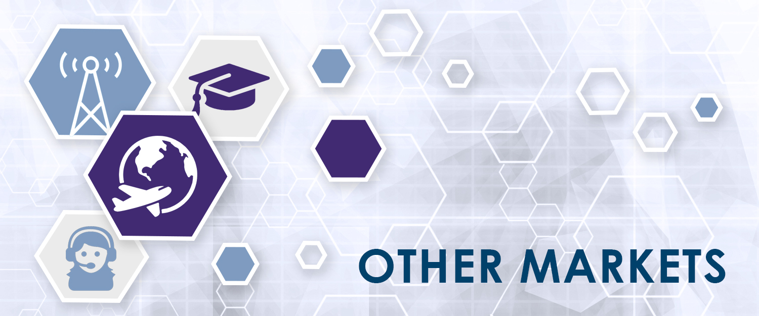 We service call centers, telecom, education, and airline sectors We service call centers, telecom, education, and airline sectors